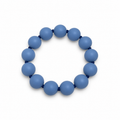 Blue silicone beaded bracelet with 15mm beads