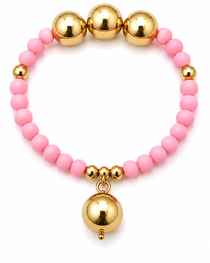 Soft pink beaded bracelet