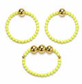 Light lime green and gold bracelet stack